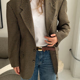 Black and yellow pattern blazer