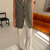 Stunning button back vest in in houndstooth