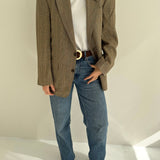 Vintage checkered Burberry blazer in brown tones
