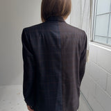 Contrasted blazer in Brown checkered and blue checkered (Express shipping)