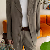 Taupe light wool suit