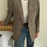 Stunning retro blazer in plaid