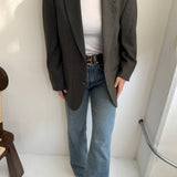 Dusty green contrasted blazer