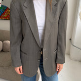 Pale green checkered blazer blazer