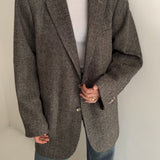 Grey speckered subtle zig zag blazer
