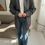 Grey pinstriped Dior blazer