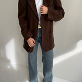Beautiful chocolate brown thick blazer