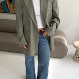 Stunning herringbone blazer with colourful stripes