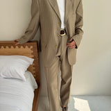 Pale subtle striped suit