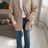 Speckered pale yellow blazer