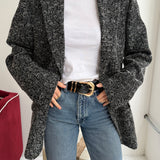 Black and white textured Blazer