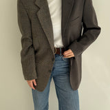 Houndstooth and plaid contrasted blazers