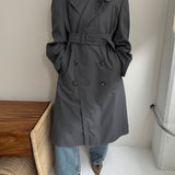 Dark grey trench coat
