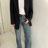 Grey herringbone blazer