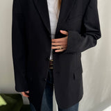 Classic black pinstriped blazer