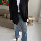 Black pinstriped Dior blazer
