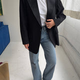 Black tuxedo blazer