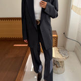 Dark blue double-breasted suit