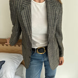 Black and white blazer