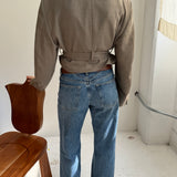 Belted blazer in Beige