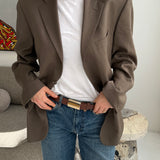 Taupe button back blazer