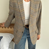 Stunning retro blazer in plaid