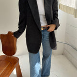 Stunning blazer in grey camel hair