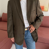 Button back blazer in Dark green