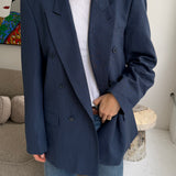 Blue double breasted blazer