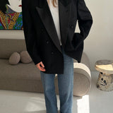 Dior black double-breasted tuxedo blazer