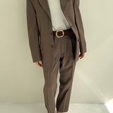 Brown wool suit