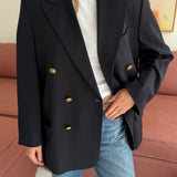 Double-breasted Button back blazer