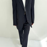 Dark blue pinstriped suit Dior suit