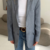 Stunning blue herringbone blazer