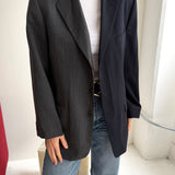 Contrasted blazer in navy and charcoal  (Express shipping)
