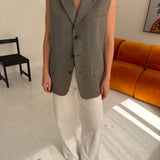 Stunning button back vest in in houndstooth