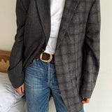 Contrasted blazer in grey tones