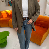 Stunning brown houndstooth blazer