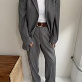 Pale grey pinstriped suit Dior suit