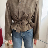 Gold speckled Belted blazer