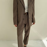 Brown wool suit