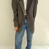 Houndstooth and plaid contrasted blazers