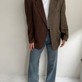Contrasted blazer in brown tones