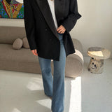 Dior black double-breasted tuxedo blazer