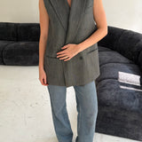 Double breasted vest in grey