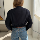 Bomber jacket in navy blue
