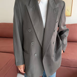 Green double-breasted Button back blazer