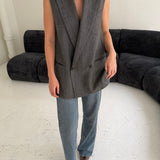 Double breasted vest in grey