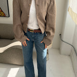 Speckered beige bomber jacket