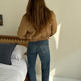 Bomber jacket in camel